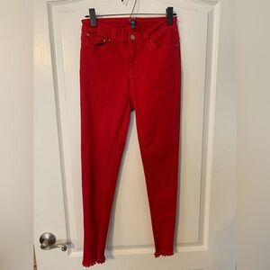 Reba Women's Bold Red Skinny Jeans